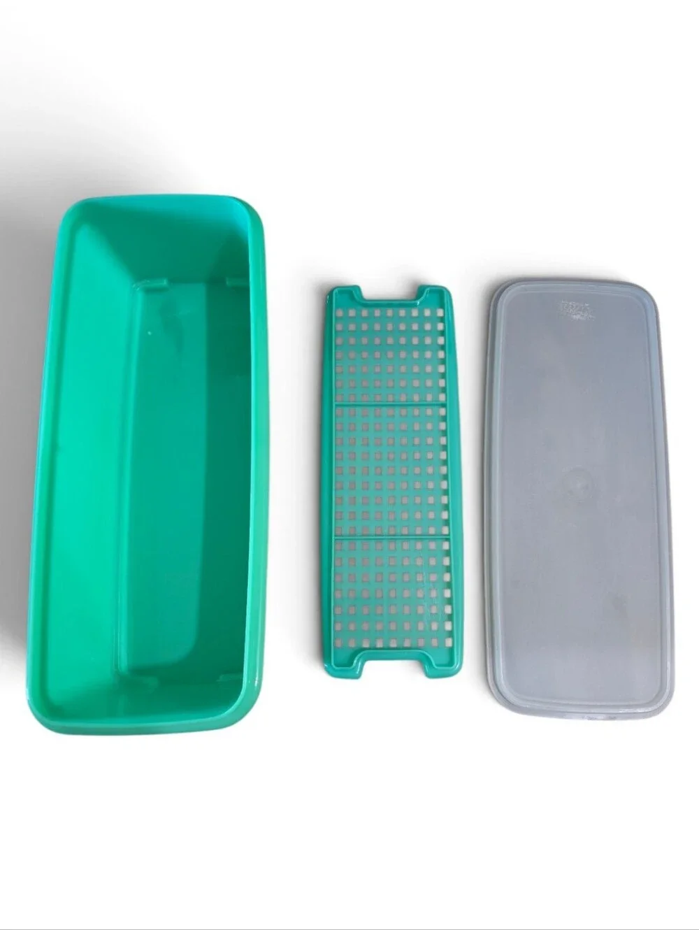 Tuperware Celery Storage Container with Lid - Teal